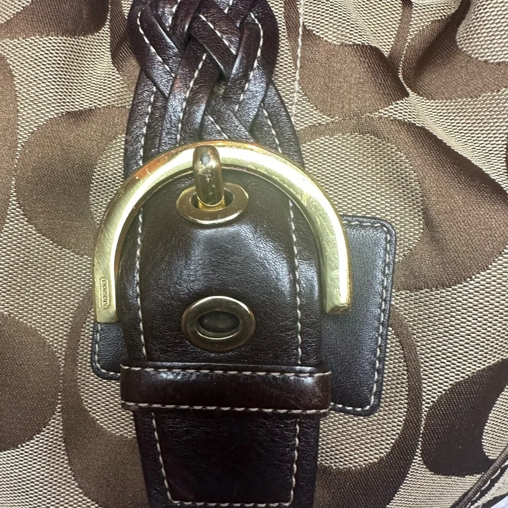 Coach - Rare Vintage C fabric w/Metalic Trim